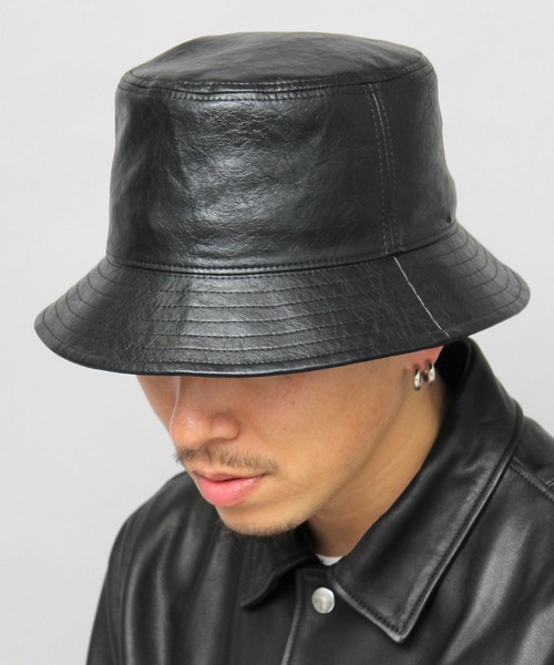 glabella（グラベラ）の「ヴィンテージ風 PU バケットハット（ハット・メンズ・ブラック・FREE）」の18枚目の写真