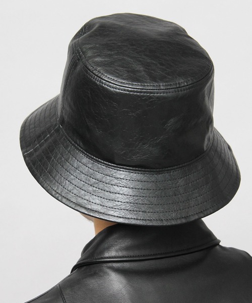 glabella（グラベラ）の「ヴィンテージ風 PU バケットハット（ハット・メンズ・ブラック・FREE）」の20枚目の写真