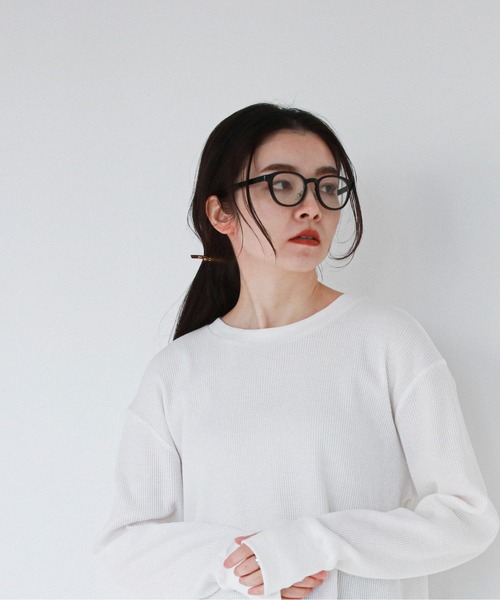 feepur（フェピュール）の「【UVカット】ボストンメガネ（メガネ・レディース・ブラック・FREE）」の7枚目の写真