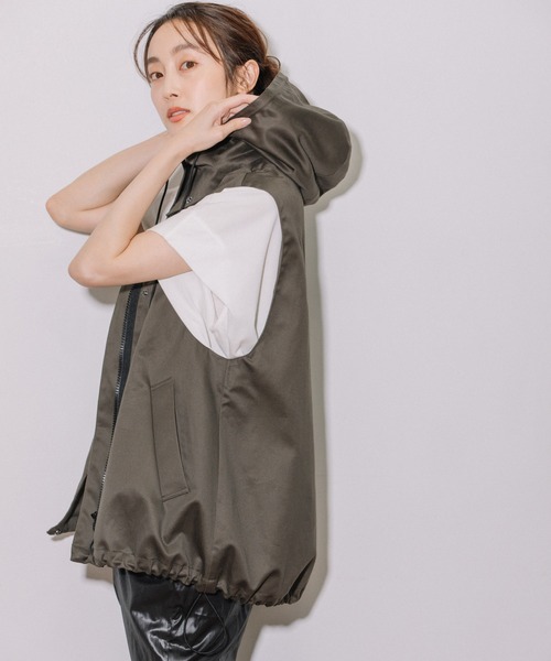 Munich（ミューニック）の「ウエストポイントフーデットベスト（その他アウター・レディース・ベージュ/オリーブ/アイボリー・FREE）」の18枚目の写真