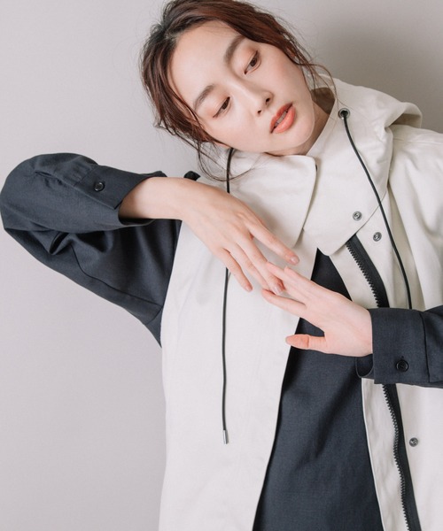 Munich（ミューニック）の「ウエストポイントフーデットベスト（その他アウター・レディース・ベージュ/オリーブ/アイボリー・FREE）」の10枚目の写真