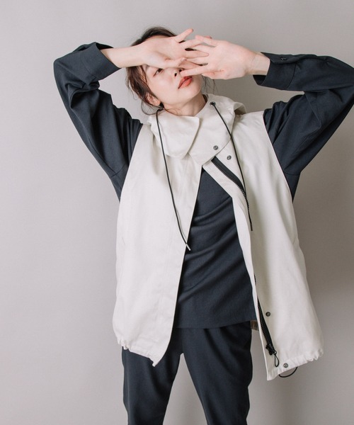 Munich（ミューニック）の「ウエストポイントフーデットベスト（その他アウター・レディース・ベージュ/オリーブ/アイボリー・FREE）」の9枚目の写真