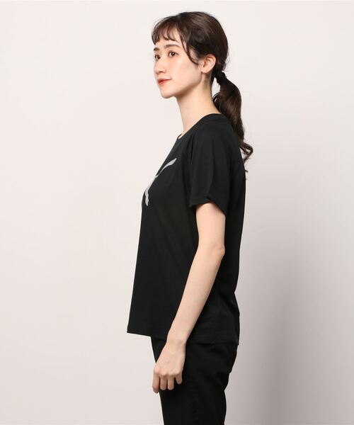 PUMA（プーマ）の「プーマ PUMA EVOSTRIPE Tシャツ_（Tシャツ/カットソー・レディース・ホワイト/ブラック/ラベンダー・L/M/S/XL）」の4枚目の写真