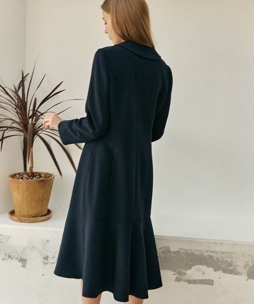 DEBB（デップ）の「【DEBB 】クラシックトレンチワンピース / Classic Trench Dress（ワンピース・レディース・ネイビー・SMALL/MEDIUM）」の4枚目の写真