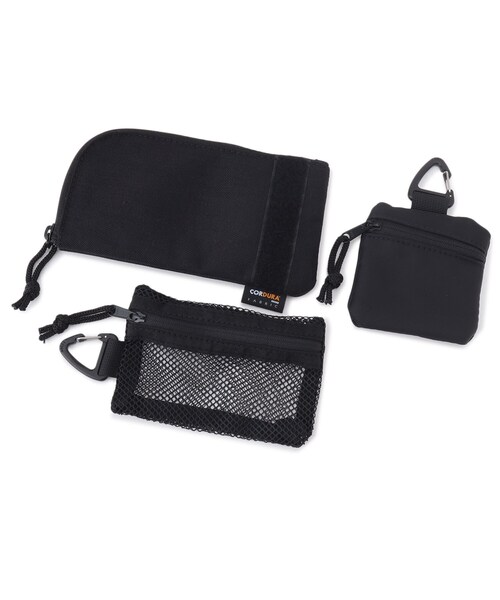 THE SHOP TK (ザ ショップ ティーケー )の「◆【CORDURA(R)】3連マルチポーチ(ポーチ・メンズ・カーキ/ブラック/ブラウン系・00)」の4枚目の写真