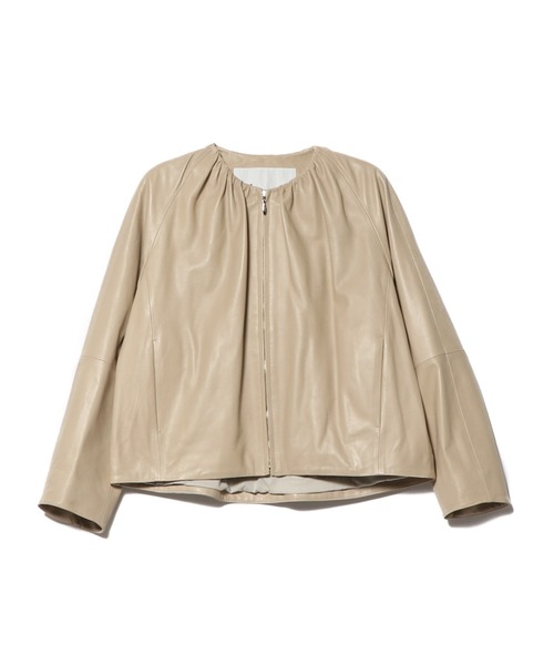 TICCA（ティッカ）の「TICCA / シングルレザージャケット（ライダースジャケット・レディース・ブラック/ライトベージュ・1）」の6枚目の写真