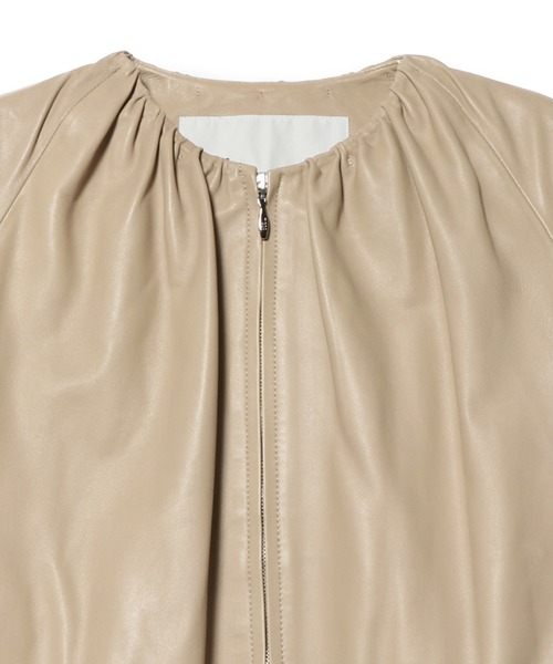 TICCA（ティッカ）の「TICCA / シングルレザージャケット（ライダースジャケット・レディース・ブラック/ライトベージュ・1）」の8枚目の写真