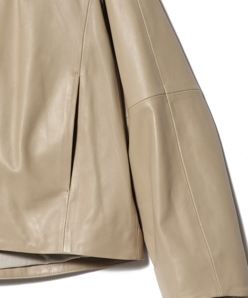 TICCA（ティッカ）の「TICCA / シングルレザージャケット（ライダースジャケット・レディース・ブラック/ライトベージュ・1）」の10枚目の写真