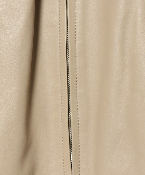 TICCA（ティッカ）の「TICCA / シングルレザージャケット（ライダースジャケット・レディース・ブラック/ライトベージュ・1）」の11枚目の写真