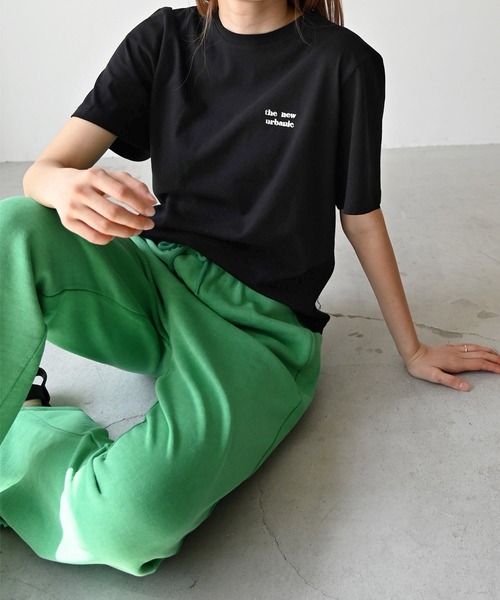 CANAL JEAN（キャナルジーン）の「El mar(エルマール) 刺繍ロゴコンパクトTシャツ（Tシャツ/カットソー・レディース・ホワイト/ブラック/ヘザーグレー・ONE SIZE）」の2枚目の写真