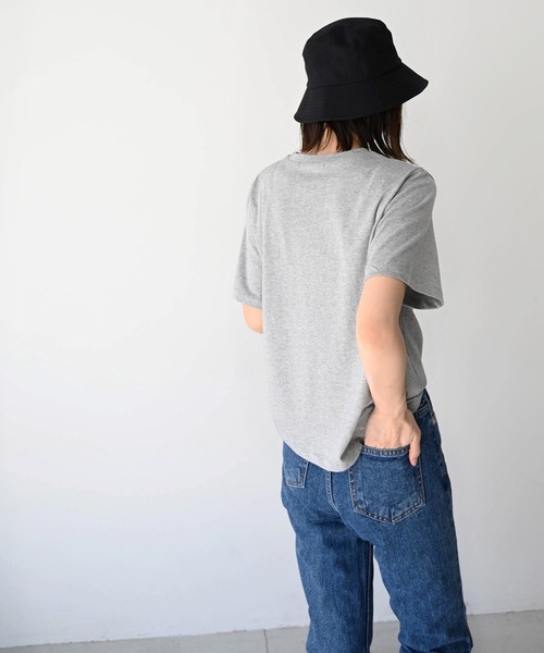 CANAL JEAN（キャナルジーン）の「El mar(エルマール) 刺繍ロゴコンパクトTシャツ（Tシャツ/カットソー・レディース・ホワイト/ブラック/ヘザーグレー・ONE SIZE）」の13枚目の写真
