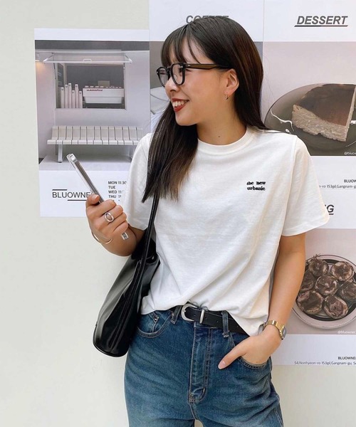 CANAL JEAN（キャナルジーン）の「El mar(エルマール) 刺繍ロゴコンパクトTシャツ（Tシャツ/カットソー・レディース・ホワイト/ブラック/ヘザーグレー・ONE SIZE）」の19枚目の写真