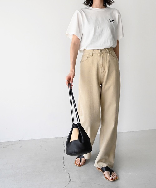 CANAL JEAN（キャナルジーン）の「El mar(エルマール) 刺繍ロゴコンパクトTシャツ（Tシャツ/カットソー・レディース・ホワイト/ブラック/ヘザーグレー・ONE SIZE）」の20枚目の写真