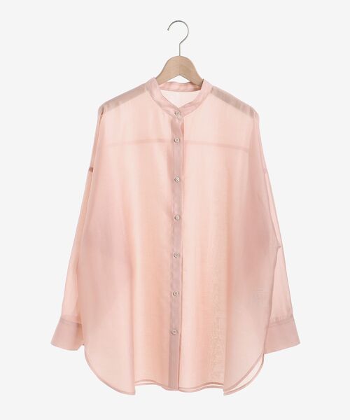 le.coeur blanc(ルクールブラン)の「ナチュラルオーガンジーシアーシャツ(シャツ/ブラウス・レディース・ベージュ/ピンク/サックスブルー・38)」の13枚目の写真