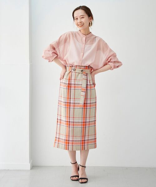 le.coeur blanc(ルクールブラン)の「ナチュラルオーガンジーシアーシャツ(シャツ/ブラウス・レディース・ベージュ/ピンク/サックスブルー・38)」の17枚目の写真