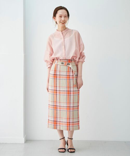 le.coeur blanc(ルクールブラン)の「ナチュラルオーガンジーシアーシャツ(シャツ/ブラウス・レディース・ベージュ/ピンク/サックスブルー・38)」の18枚目の写真