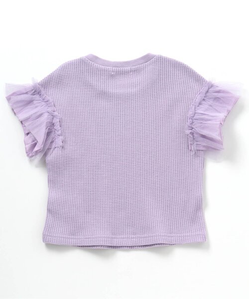 BREEZE(ブリーズ)の「袖チュールワッフルTシャツ(Tシャツ/カットソー・キッズ・ミント/ブラック/ラベンダー・150/140/120/130/90/100/110)」の13枚目の写真