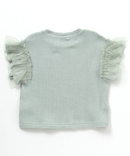 BREEZE(ブリーズ)の「袖チュールワッフルTシャツ(Tシャツ/カットソー・キッズ・ミント/ブラック/ラベンダー・150/140/120/130/90/100/110)」の14枚目の写真