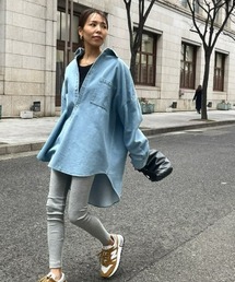 ulu | Denim dungaree shirt(シャツ/ブラウス)