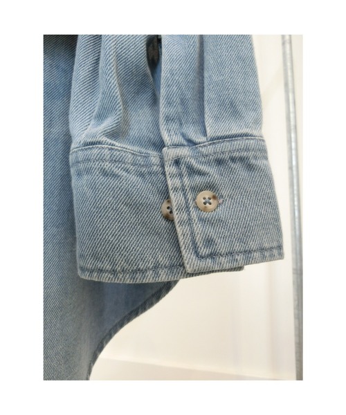 ulu（ウル）の「Denim dungaree shirt（シャツ/ブラウス・レディース・ライトブルー・FREE）」の10枚目の写真