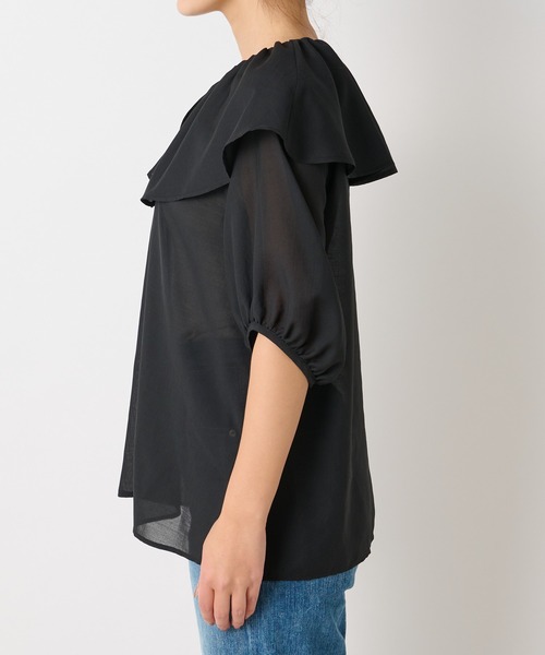 RIVE DROITE（リヴドロワ）の「WEB限定/ボイルローンワッシャーブラウス（シャツ/ブラウス・レディース・ブラック/グレー系その他・FREE）」の17枚目の写真