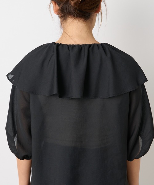 RIVE DROITE（リヴドロワ）の「WEB限定/ボイルローンワッシャーブラウス（シャツ/ブラウス・レディース・ブラック/グレー系その他・FREE）」の20枚目の写真