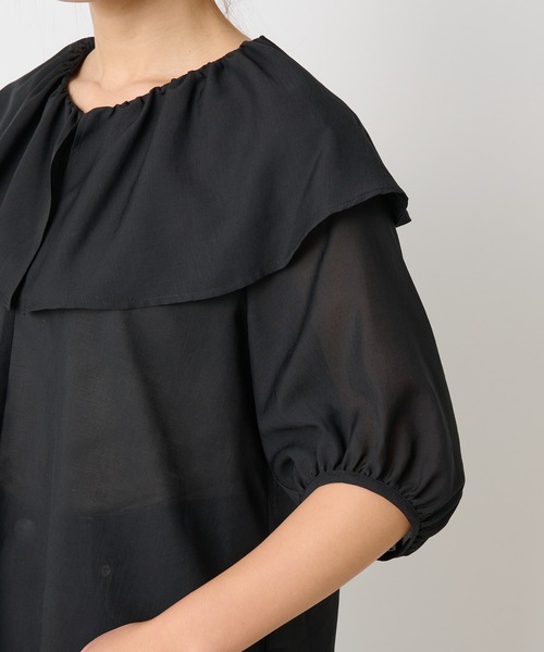 RIVE DROITE（リヴドロワ）の「WEB限定/ボイルローンワッシャーブラウス（シャツ/ブラウス・レディース・ブラック/グレー系その他・FREE）」の21枚目の写真