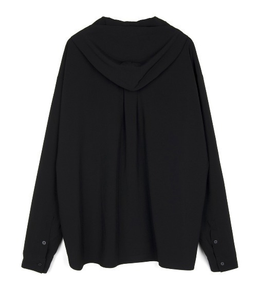 ANOTHERYOUTH（アナザーユース）の「【ANOTHERYOUTH/アナザーユーズ】logo hood shirts/長袖シャツ オーバーサイズシャツ ビッグシャツ カラーシャツ（シャツ/ブラウス・メンズ・ブラック/ライトパープル/ライトイエロー・ONE SIZE）」の7枚目の写真