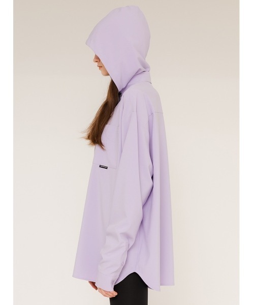 ANOTHERYOUTH（アナザーユース）の「【ANOTHERYOUTH/アナザーユーズ】logo hood shirts/長袖シャツ オーバーサイズシャツ ビッグシャツ カラーシャツ（シャツ/ブラウス・メンズ・ブラック/ライトパープル/ライトイエロー・ONE SIZE）」の21枚目の写真