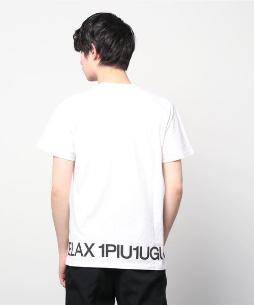 1PIU1UGUALE3 RELAX (ウノピゥウノウグァーレトレ リラックス)の「1PIU1UGUALE3 RELAX(ウノピゥウノウグァーレトレ リラックス)グラデーションロゴ半袖Tシャツ(Tシャツ/カットソー・メンズ・ホワイト/ブラック・S/L/M/XL/XXL)」の7枚目の写真