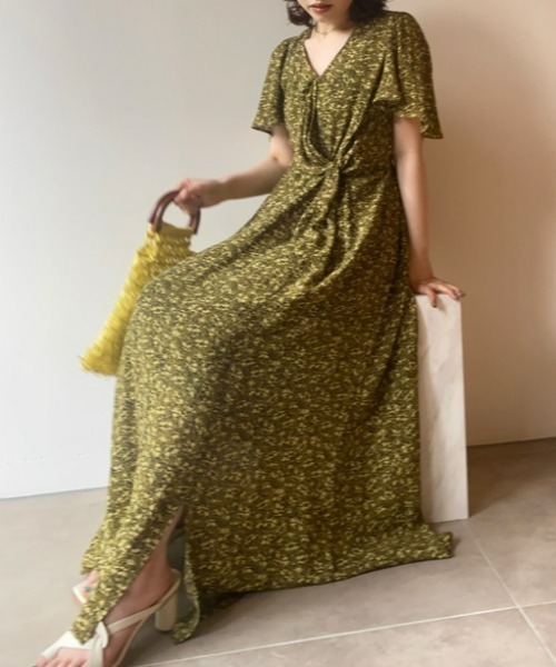 カシュクールプリントワンピース ワンピース Fray I D Fray ワンピース ドレス I D フレイアイディー のファッション