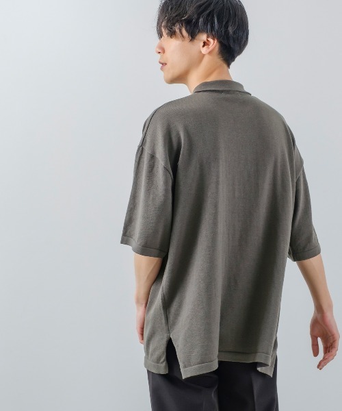 improves（インプローブス）の「サマーニット オーバーサイズ ビッグ ポロシャツ（ポロシャツ・メンズ・ブラック/ホワイト/チャコール・LARGE/MEDIUM）」の20枚目の写真