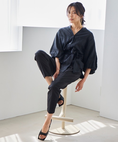 BARNYARDSTORM（バンヤードストーム）の「BARNYARDSTORM / 【WEB限定カラー展開】バルーンスリーブブラウス（シャツ/ブラウス・レディース・ブラック/カーキ/ブルー・1/0）」の13枚目の写真