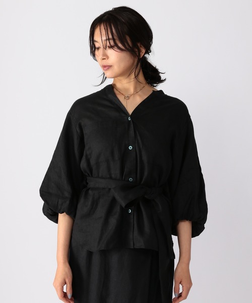 BARNYARDSTORM（バンヤードストーム）の「BARNYARDSTORM / 【WEB限定カラー展開】バルーンスリーブブラウス（シャツ/ブラウス・レディース・ブラック/カーキ/ブルー・1/0）」の6枚目の写真