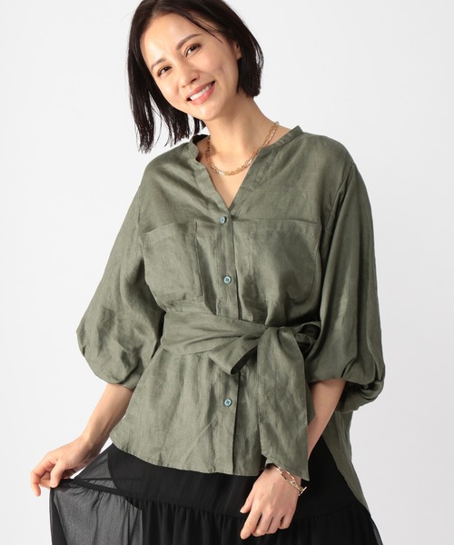 BARNYARDSTORM（バンヤードストーム）の「BARNYARDSTORM / 【WEB限定カラー展開】バルーンスリーブブラウス（シャツ/ブラウス・レディース・ブラック/カーキ/ブルー・1/0）」の18枚目の写真