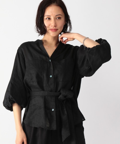 BARNYARDSTORM（バンヤードストーム）の「BARNYARDSTORM / 【WEB限定カラー展開】バルーンスリーブブラウス（シャツ/ブラウス・レディース・ブラック/カーキ/ブルー・1/0）」の9枚目の写真