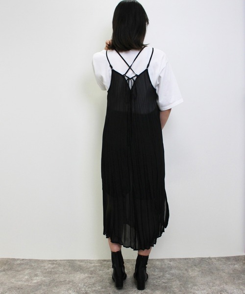 MLI'A(エムリア)の「シフォンワッシャーキャミ/ワンピースA(ワンピース・レディース・オフホワイト/ブラック/ブラウン/カーキ・M)」の13枚目の写真