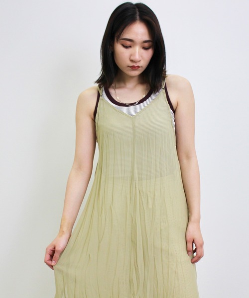 MLI'A(エムリア)の「シフォンワッシャーキャミ/ワンピースA(ワンピース・レディース・オフホワイト/ブラック/ブラウン/カーキ・M)」の22枚目の写真