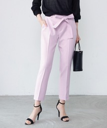 M.deux | 〈M.deuxこだわりのハイウエスト美脚パンツが進化！〉リボン付きハイウエストパンツ(スラックス)
