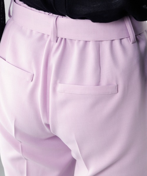 M.deux（エムドゥ）の「リボン付きハイウエストパンツ（スラックス・レディース・ライトグレー/ピンク・SMALL/MEDIUM）」の11枚目の写真
