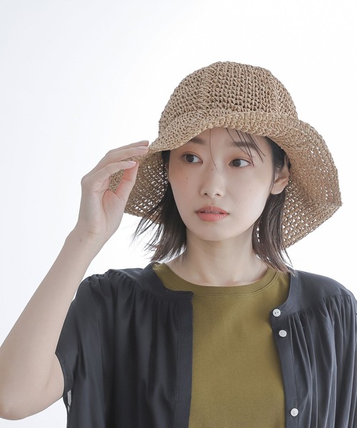 LAKOLE(ラコレ)の「ペーパーパネルハット / 263593(ハット・レディース・ライトブラウン/ブラック/ナチュラル・FREE)」の10枚目の写真