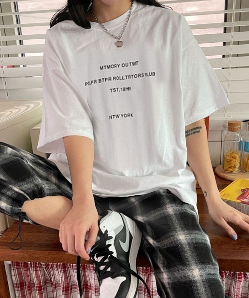 Dalfwin(ダールフィン)の「MTMORYレタリング半袖Tシャツ(Tシャツ/カットソー・レディース・ホワイト/ブラック/杢グレー・FREE)」の6枚目の写真