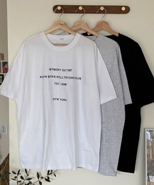 Dalfwin(ダールフィン)の「MTMORYレタリング半袖Tシャツ(Tシャツ/カットソー・レディース・ホワイト/ブラック/杢グレー・FREE)」の12枚目の写真