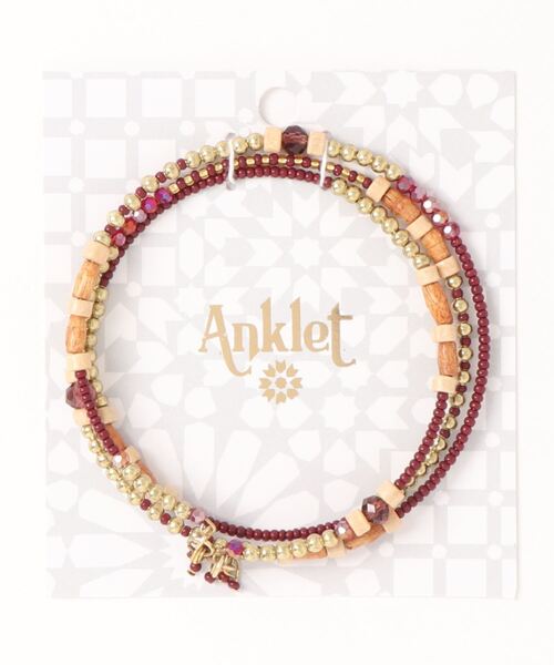 チャイハネ（チャイハネ）の「【チャイハネ】アダリヤアンクレット（アンクレット・レディース・ブラック/グレー/ライトブルー/レッド/イエロー・FREE）」の5枚目の写真