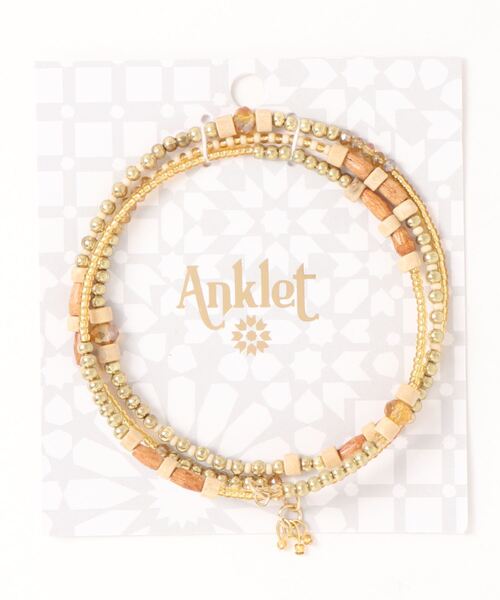 チャイハネ（チャイハネ）の「【チャイハネ】アダリヤアンクレット（アンクレット・レディース・ブラック/グレー/ライトブルー/レッド/イエロー・FREE）」の4枚目の写真