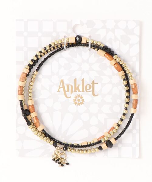 チャイハネ（チャイハネ）の「【チャイハネ】アダリヤアンクレット（アンクレット・レディース・ブラック/グレー/ライトブルー/レッド/イエロー・FREE）」の7枚目の写真