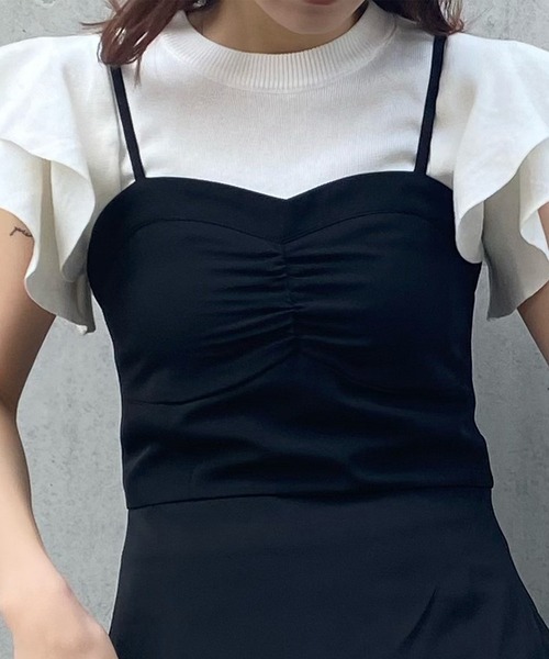 Voyage titty&Co.PETIT(ボヤージュティティアンドコープチ)の「【Voyage titty&Co. PETIT】イレヘムキャミワンピース(ワンピース・レディース・ブラック・MEDIUM/X-SMALL)」の2枚目の写真