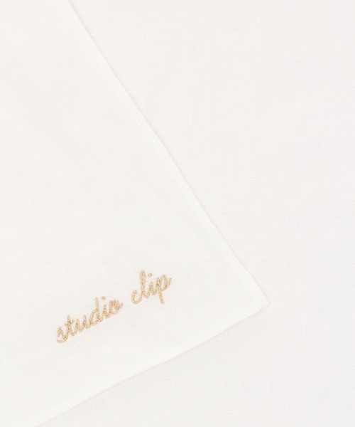 studio CLIP(スタディオクリップ)の「フレンチリネンハンカチ(ハンカチ/ハンドタオル・レディース・ホワイト/イエロー/ライトグリーン/ピンク・FREE)」の6枚目の写真
