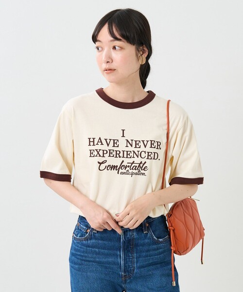 FREAK'S STORE（フリークスストア）の「VINTAGEリンガーTEE/ヴィンテージリンガーTシャツ（Tシャツ/カットソー・レディース・ブラウン/ネイビー/レッド/グリーン・ﾌﾘ-）」の5枚目の写真