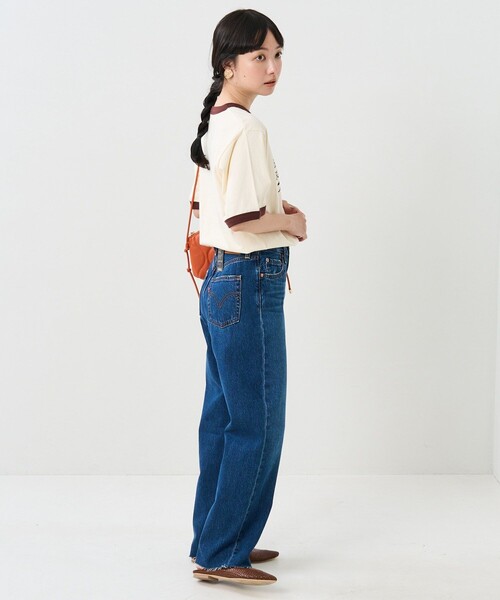 FREAK'S STORE（フリークスストア）の「VINTAGEリンガーTEE/ヴィンテージリンガーTシャツ（Tシャツ/カットソー・レディース・ブラウン/ネイビー/レッド/グリーン・ﾌﾘ-）」の11枚目の写真